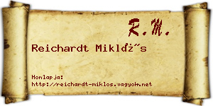 Reichardt Miklós névjegykártya